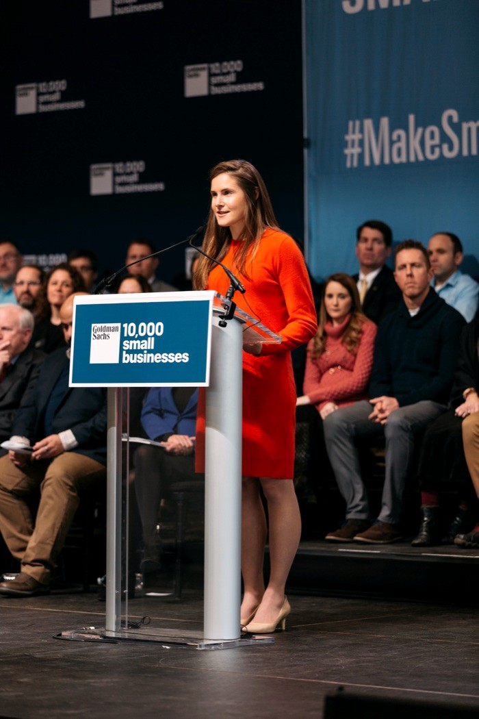 Willa Kammerer speaking at Goldman Sachs 10,000 Small Businesses