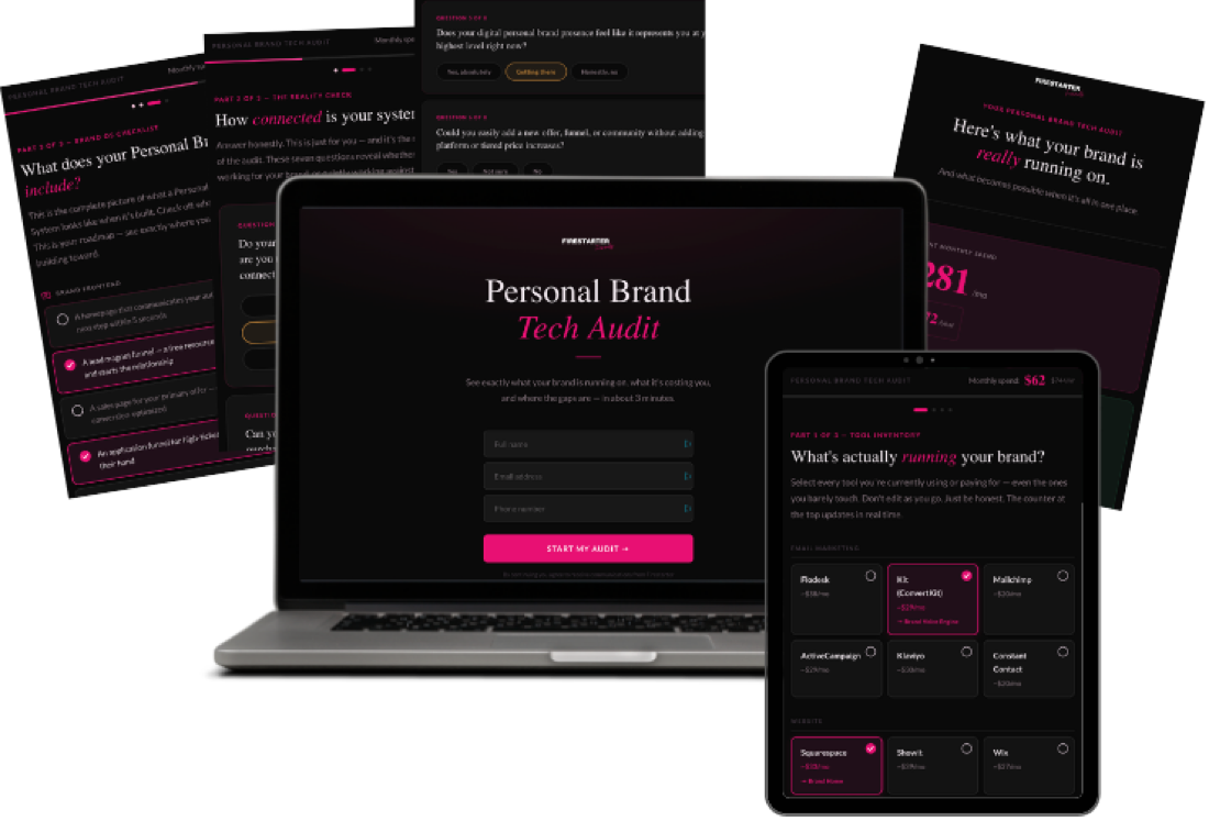 The Personal Brand Tech Audit — an interactive tool that maps your entire brand tech stack